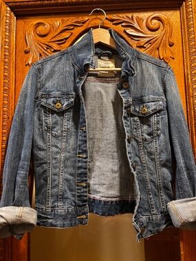 H&M Denim Jean Jacket LOGG Women Size 8